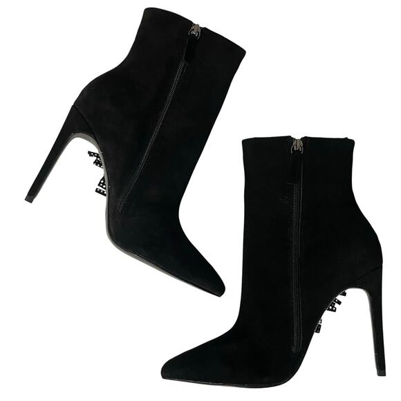 House of Harlow 1960 Revolve Ankle Booties Women’s Asher Zip Fringe Sz 9.5 Black - Picture 4 of 10